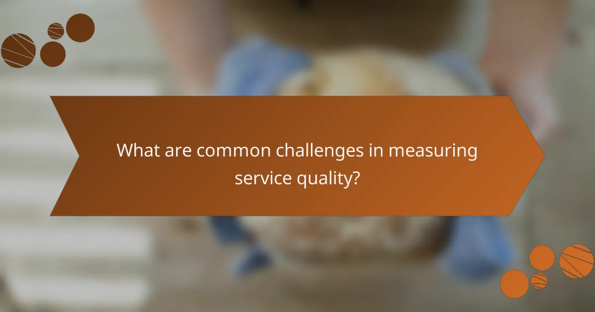 What are common challenges in measuring service quality?